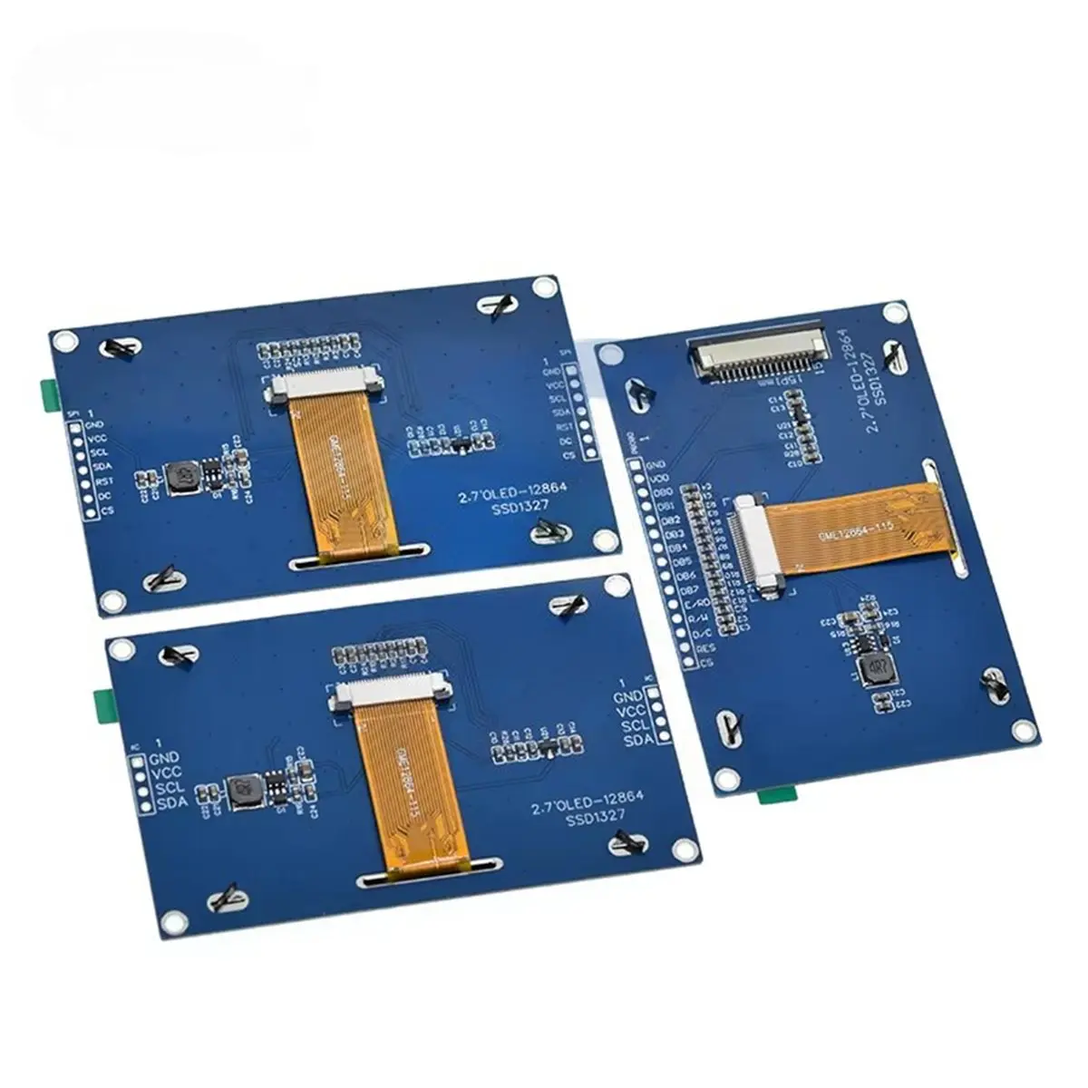 

A41T 2,7-дюймовый OLED LCD-дисплей 128x64 с контроллером SSD1327, интерфейсами IIC / SPI / 8-битный параллельный порт, 15-контактный SPI