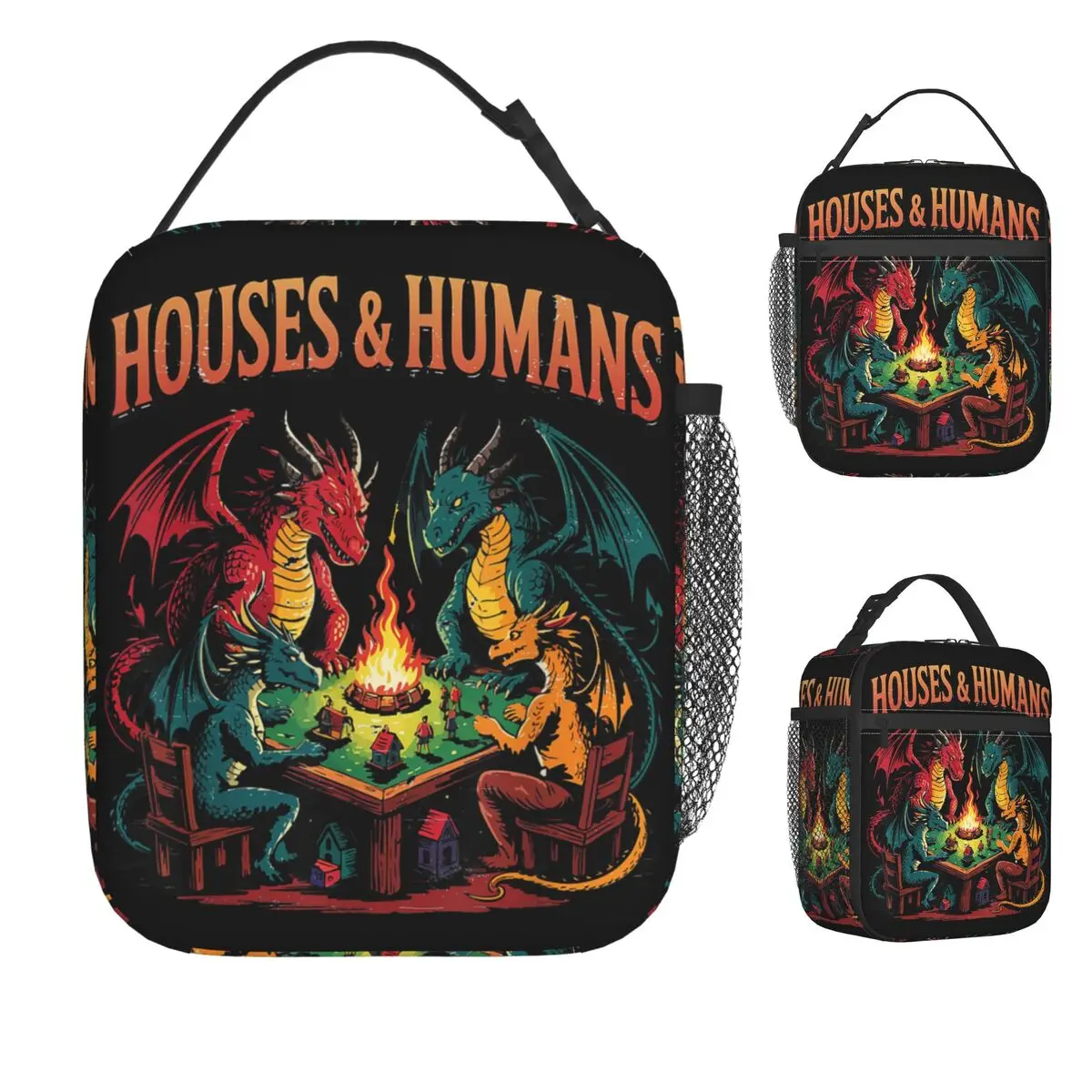 

Игровые домики, люди, забавная Rpg, пародия, геймерская сумка для обеда для девочек, ланч-бокс, забавная сумка-холодильник для пикника, оксфордские термосумки-тоут