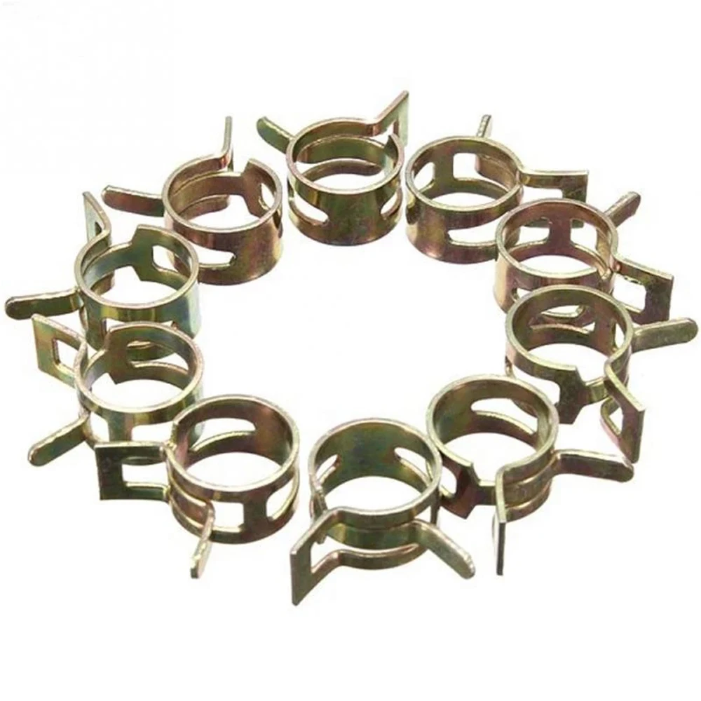 Flexible Reusable Metal Fastener Air Tube Clamps Fuel Line Hose Spring Band Hose Clips Silicone Pipe Clamp Water Pipe