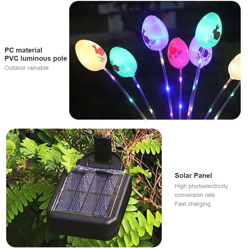 Luz de ovo à prova d'água luz de estaca para decoração de Halloween ao ar livre luz solar para quintal pátio decoração de jardim