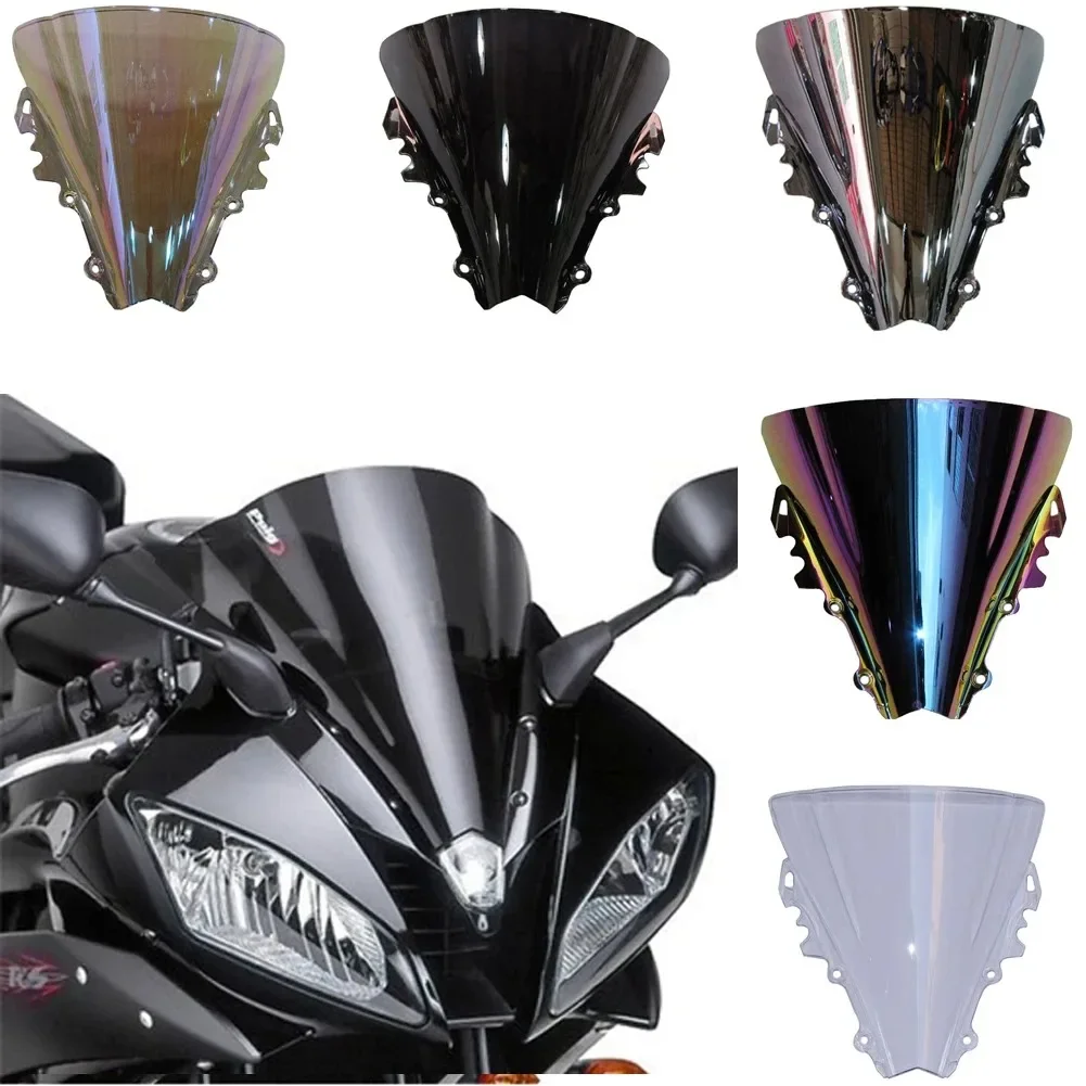 ALLGT New Black Smoke Windscreen Windshield Fit For Yamaha YZF R6 2006 2007