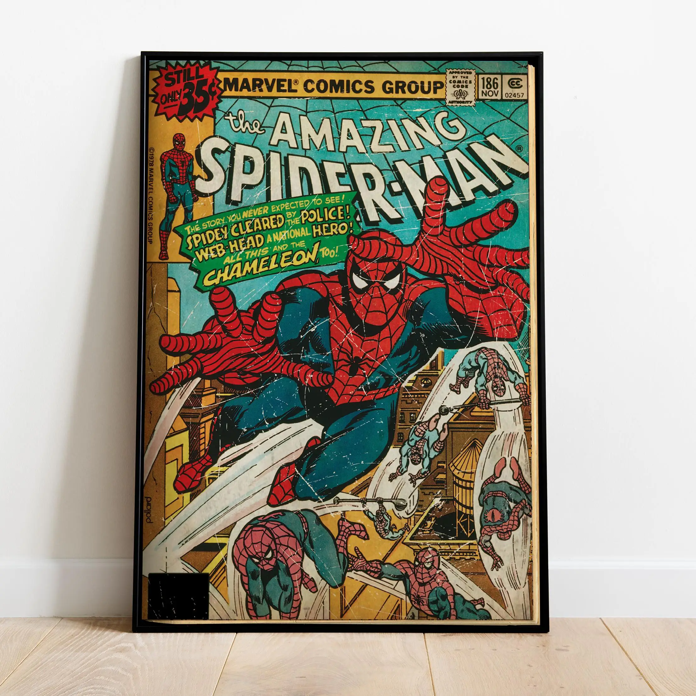 Spider-Man Comic-Buch-Cover Poster, Comics-Druck, Wandkunst, Geschenk für Animationsfans