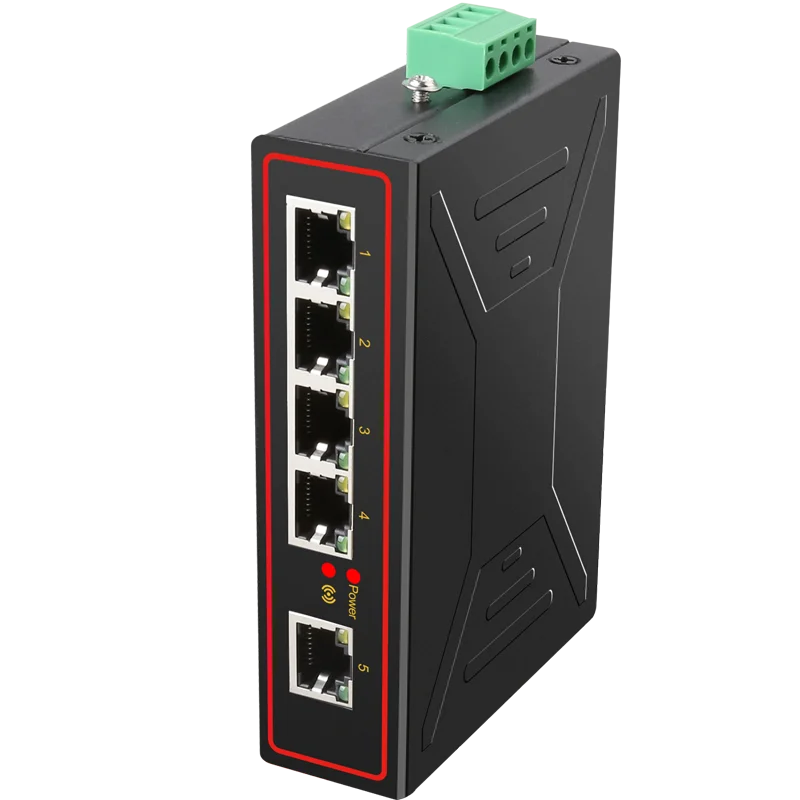 Diewu 5-poorts 10/100/1000 mbps industriële netwerkswitch
