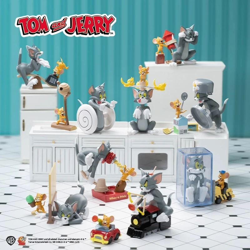 

52 игрушки Том и Джерри Кот и Мышь Боевая серия слепых коробок Анимационные периферийные украшения Подарочная коллекция Украшение