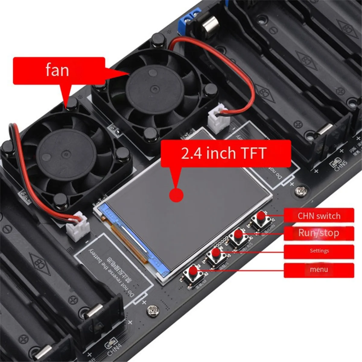 

SWXF 8 Channels 18650 Lithium Battery Capacity Tester Module MAh MWh Capacity Division Internal Resistance Measuring Module