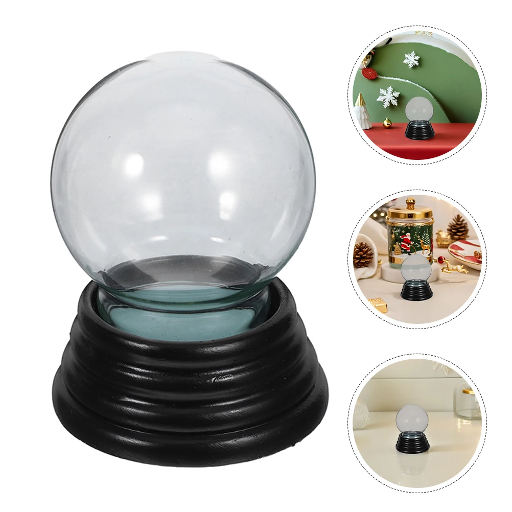 

2Pcs Clear Glass Snow Globe Dome Thickened Shell for DIY Christmas Snowflake Craft Holiday Decoration Display Clear Globe