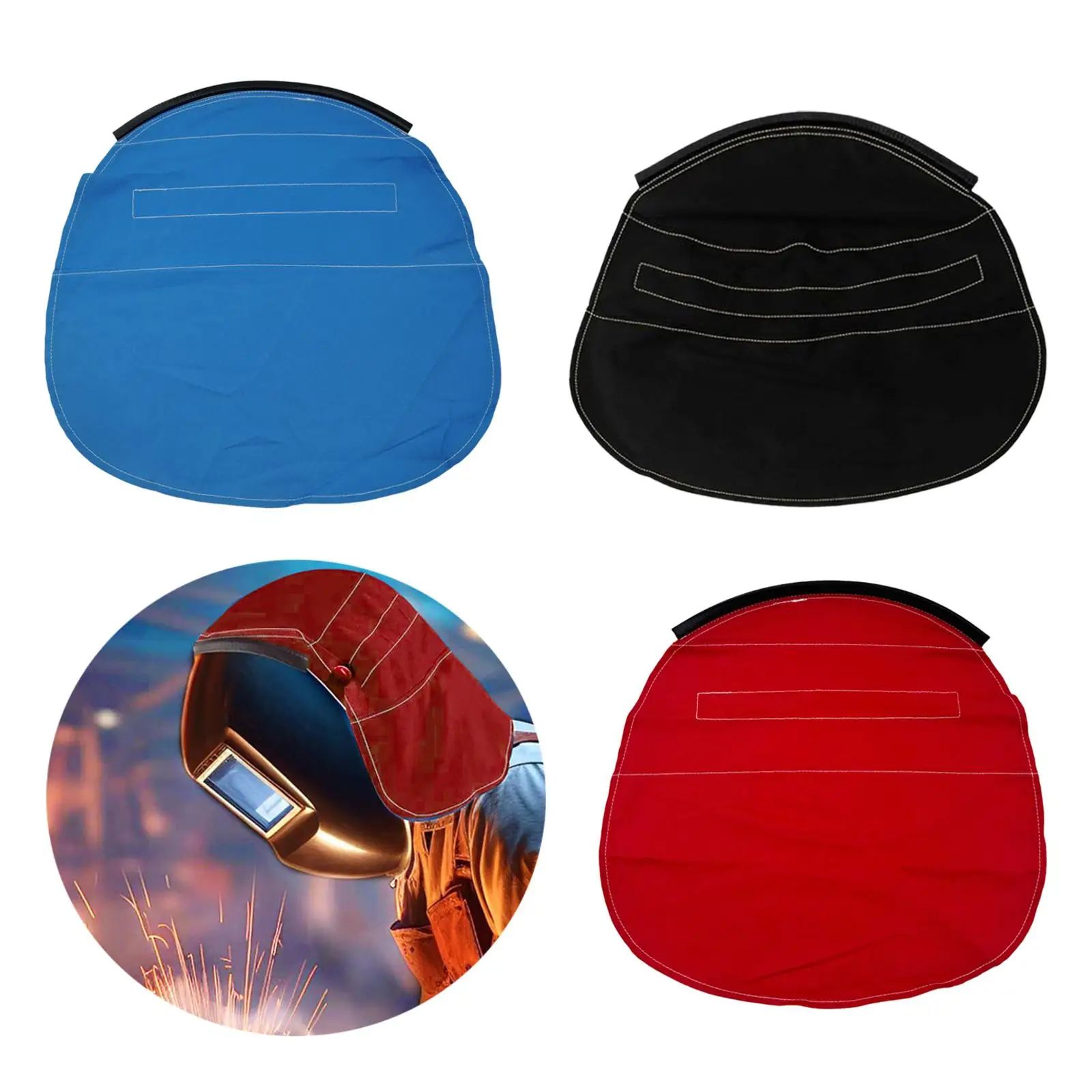 Welding Helmet Cover Back Head Cover Protects from Sparks Welding Helmet Rear Extension Cover Welding Helmet Extended Headcover