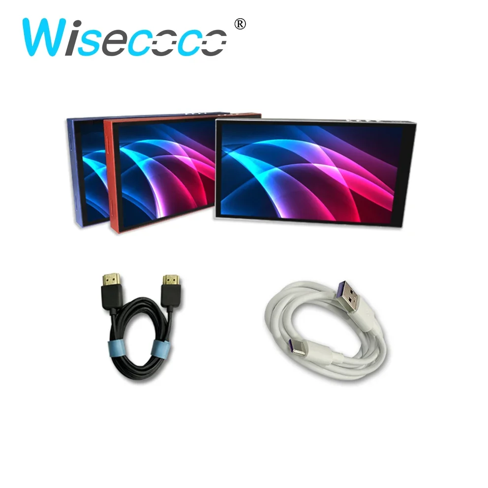 

Wisecoco 6 Inch 2K Portable Monitor Built-in Battery 5000mAh USB Type-C 1440*2560 PC Raspberry Pi 4B 3B 2K Monitor