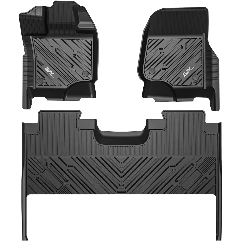 

US Floor Mats Fit for 2015-2023 2024 Ford F150 SuperCrew Cab/F-150 Lightning SuperCrew Cab, TPE All Weather Floor Liner