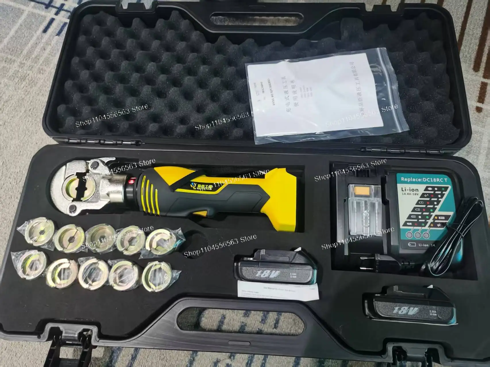 

Перезаряжаемые электрические обжимные клещи Портативные обжимные клещи для медных и алюминиевых клемм гидравлического кабеля