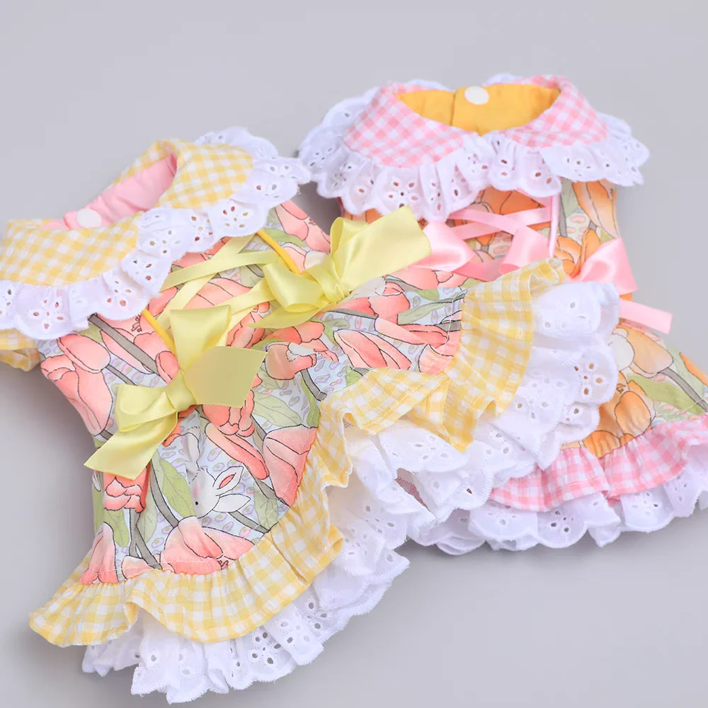 Spring and summer new pet clothing dog clothes cat sweetheart bunny tutu skirt Teddy small dog