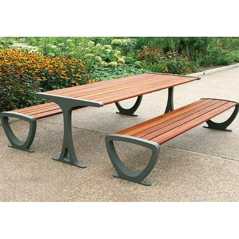 Good Quality Modern Style Fashion Long Plastic Wood Metal Composite Park Garden Patio Outdoor Bench