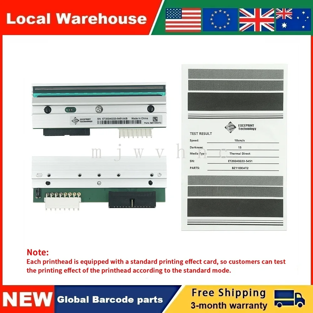 

PrintHead for Zebra 110Xi4 110XI4 Plus Thermal Label Printer, 203dpi P1004230,300dpi P1004232