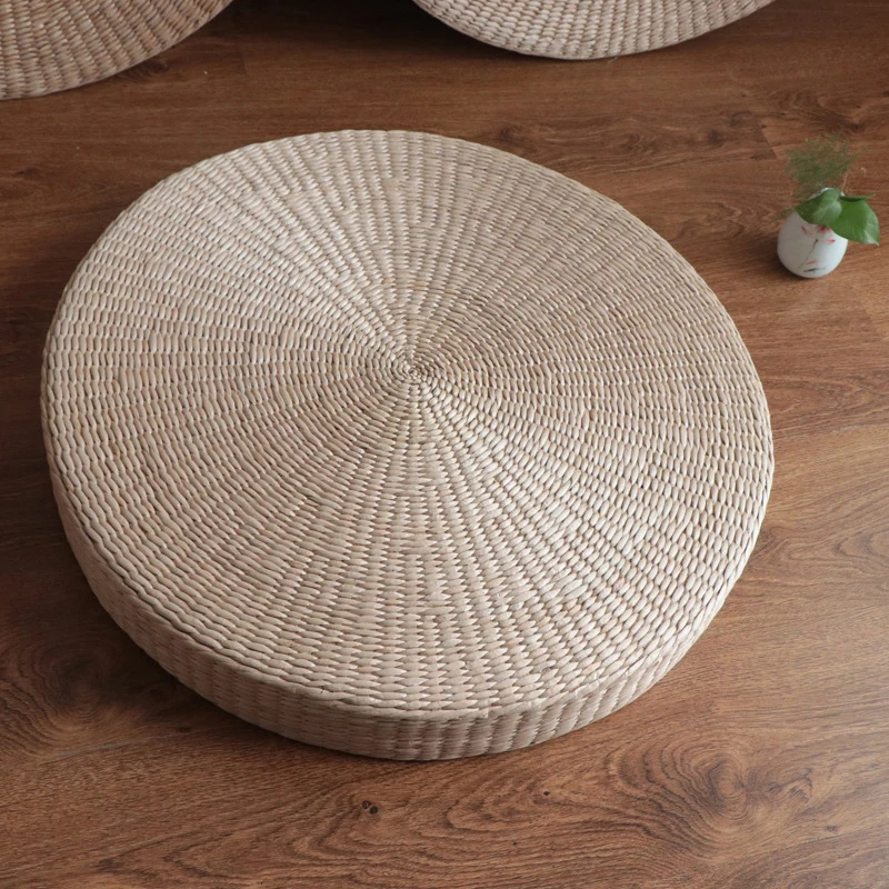 30cm 40cm Tatami Cushion Meditation Cushions Round Straw Weave Handmade Pillow Floor Chair Seat Mat Home decor cojin redondo