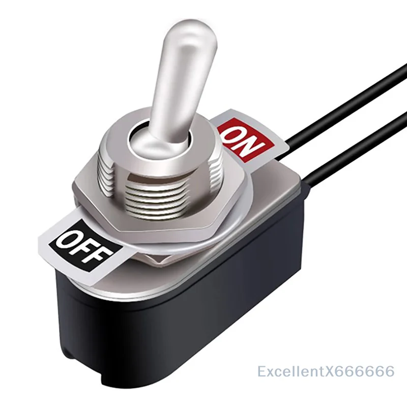 KNS-1 SPST Contacts Switch Electrical Equipment AC250V 3A On/Off Prewired Standard Toggle Switch With Wire Cable