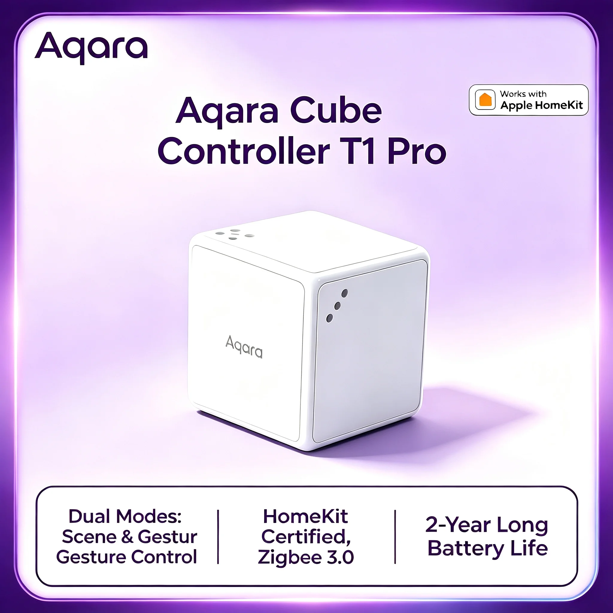 Aqara Magic Cube Controller T1 Pro Zigbee3.0 6 Sides Multifunctional Wireless Remote Switch Smart Home For HomeKit APP