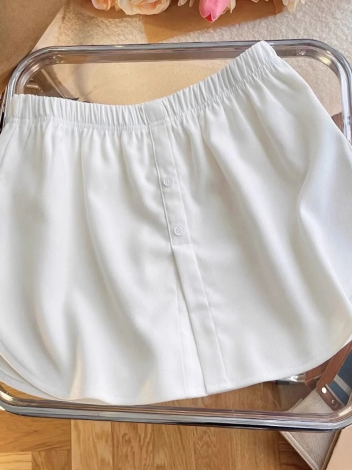 

Женская базовая юбка-трапеция Shark Bottoming с пуговицами, в корейском стиле, для офиса и повседневной носки, однотонная, осень-зима