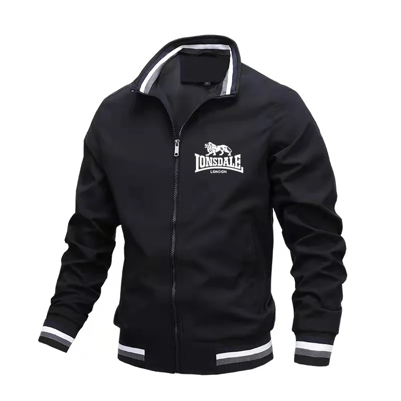 LONSDALE Autumn Fashion Jacket New Men\'s Windbreaker Bomber Jacket Men\'s Military Uniform Outdoor Clothing Casual Streetwear Top