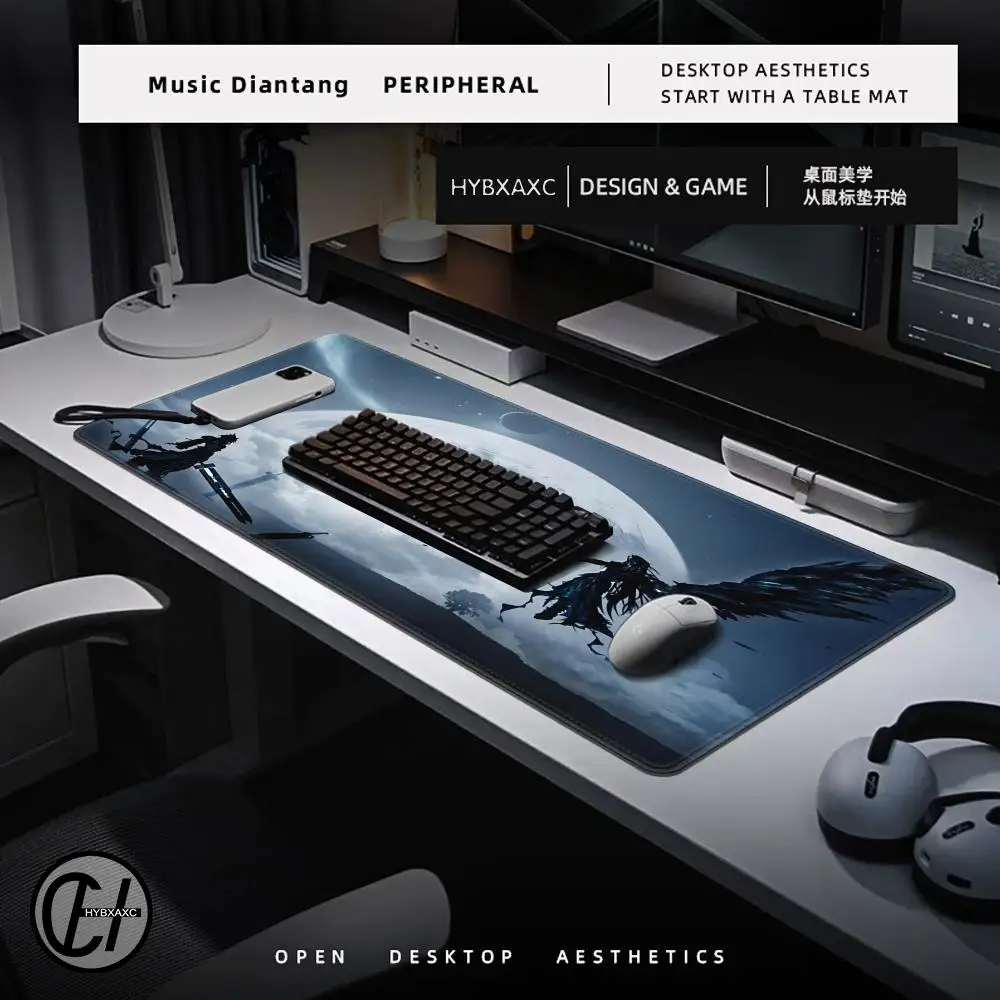 マウスパッド かわいい HD デスクパッド 拡張ゲーミングファンタジーファイナルキーボードマット 大型 90x40cm xvi XXL ゲーマーマウスパッド