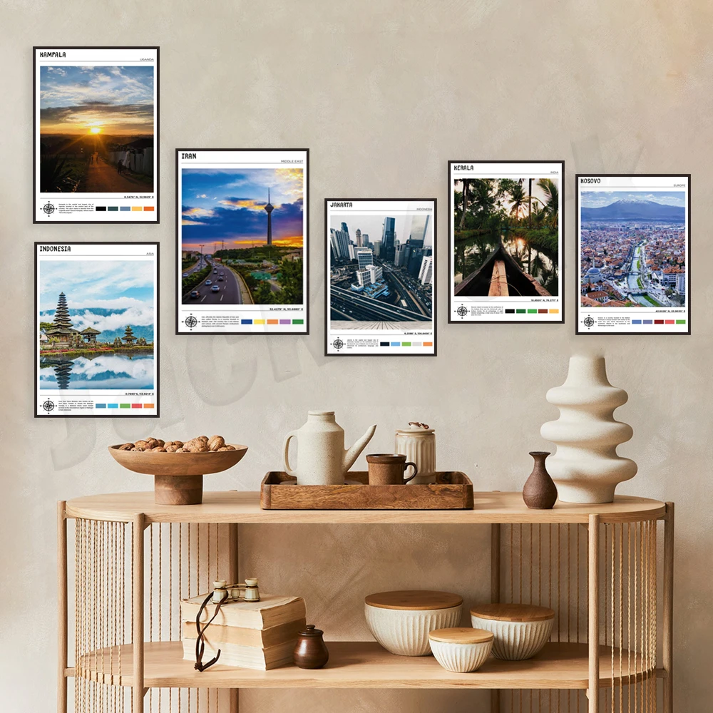 ملصقات السفر لسيارة كيراالا، الهند، كينيا، جيرسي شور، اليابان، مدينة جيرسي، كوالالمبور، ماليزيا، كراكوف، كوسوفو، جاكرتا #3