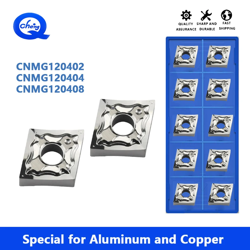 

Specialized For Aluminum And Copper CNMG120402 CNMG120404CNMG120408 Internal Bore And External Turning Cemented Carbide Inserts