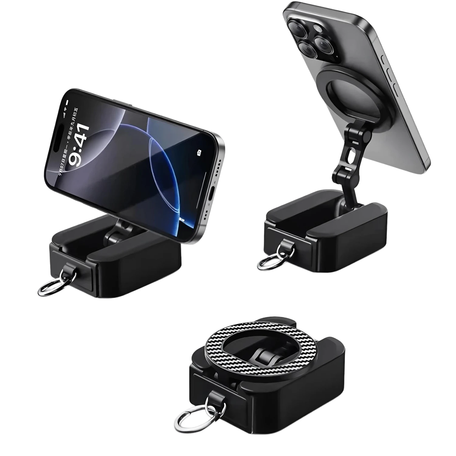 3 in 1 Magnetic Gym Phone Holder Strong Magnet Adsorption Metal Surfaces Portable Universal Cell Phone Stand Mount