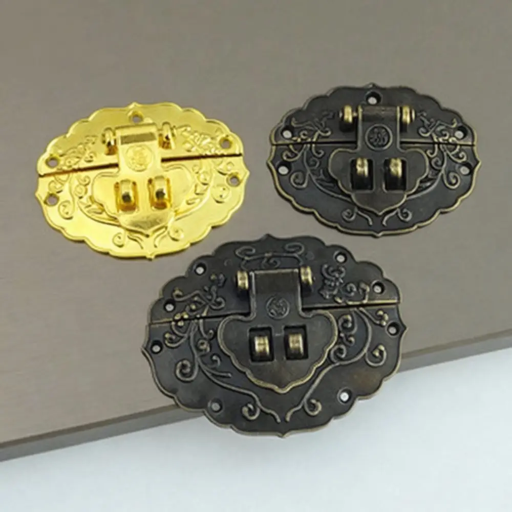 Antique Metal Toggle Latch Hasp Jewelry Box Lock For Wooden Case Cabinet Trunk Decorative Furniture Hardware Accessory Kit