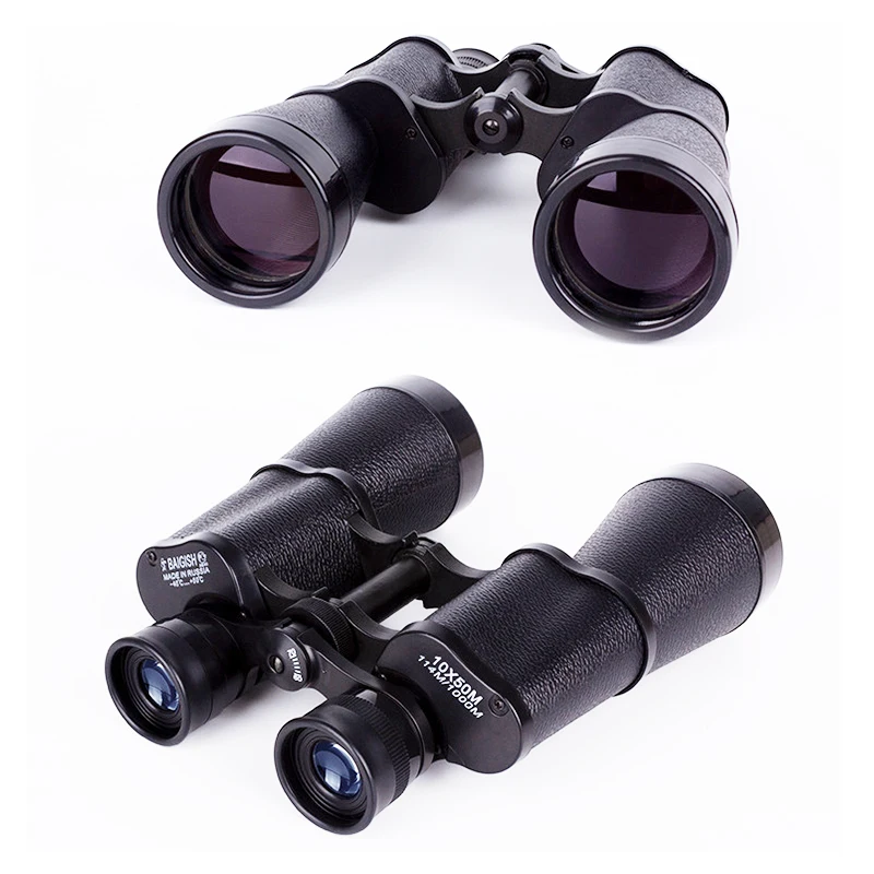 10X50 professional metal military telescope low light night vision HD binoculars BAK4/FMC coating outdoor camping hunting trip