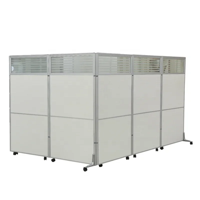 Portable mobile folding room partition office privacy screen partition screen wheel