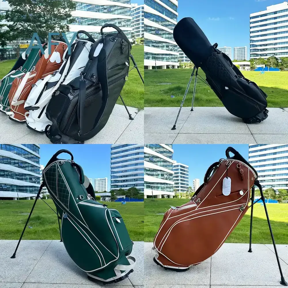 Bolsa de Golf Impermeable de Cuero PU Multicolor al por Mayor, con 4 Compartimentos, para Palos de Golf, Compatible con Callaway, TaylorMade y Titleist