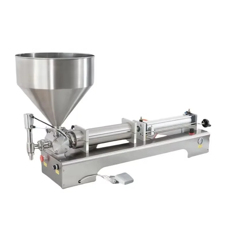Single Head Semi-Automatic Paste Liquid Honey Filling Machine Versatile Gravity-Oriented Bottles for Milk Cream Beverages/Creams