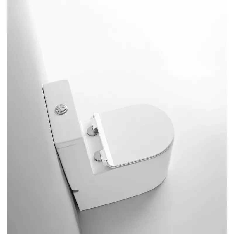 New Full Wall Mounted Household Toilet Large Diameter Small Size Super Swirl Siphon Compact Design for Small Apartment