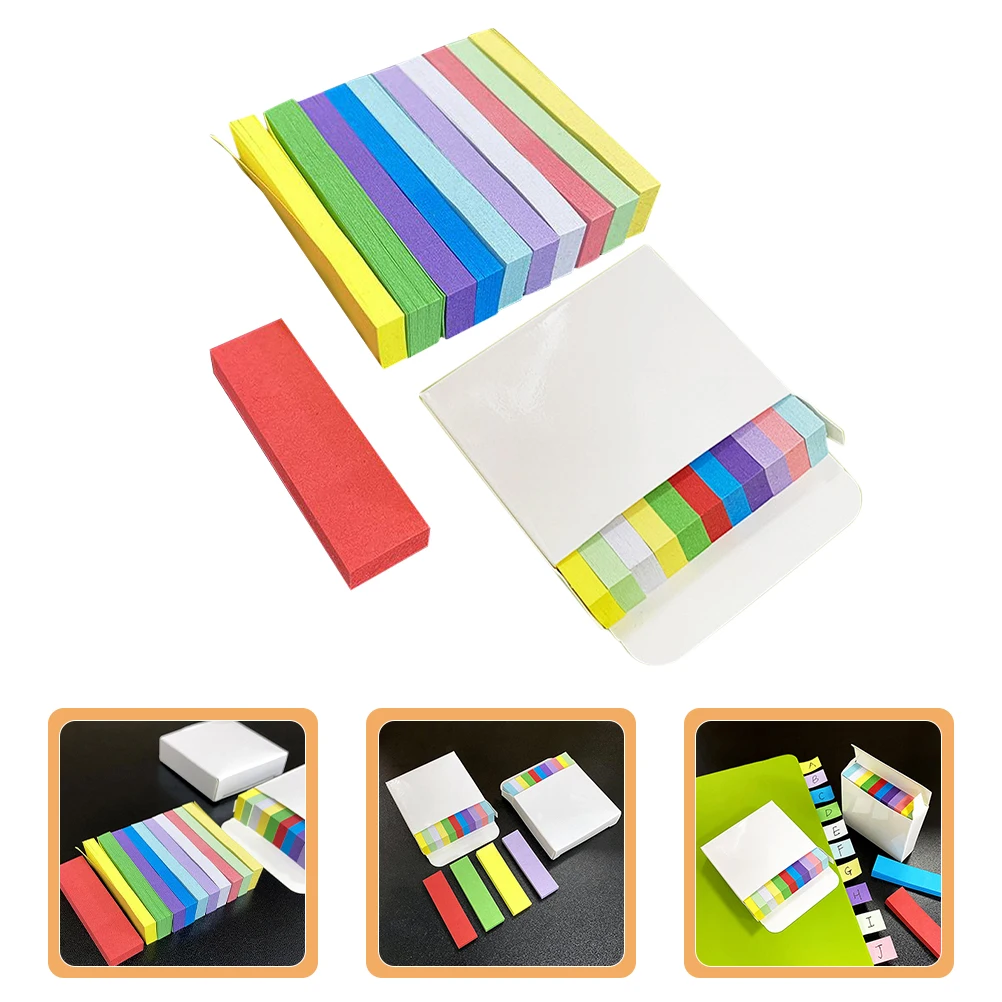 

1100pcs Colorful Sticky Tabs Book Flags Writable Repositionable Page Markers Colored Index Tabs Office Supplies