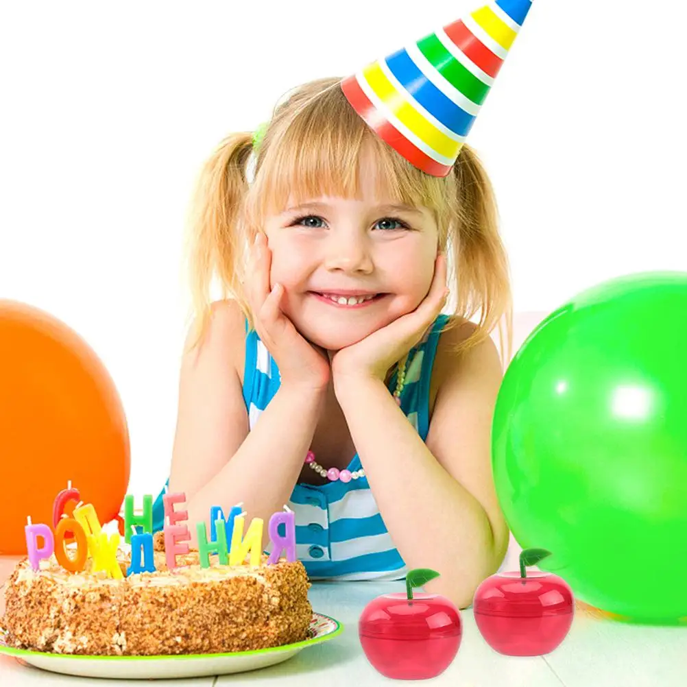 24 Pcs Cake Apple Candy Box Child Christmas Chocolate Favor Boxes Plastic Tree Apples