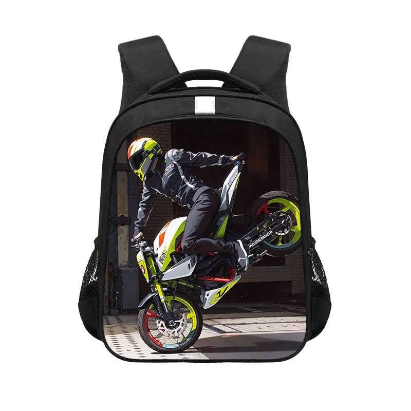 Cool Motorcycle Backpack Women Men Rucksack Outdoor Motorbike Shoulder Bag for Travel Motor Bicycle Teenager School Bags Bookbag