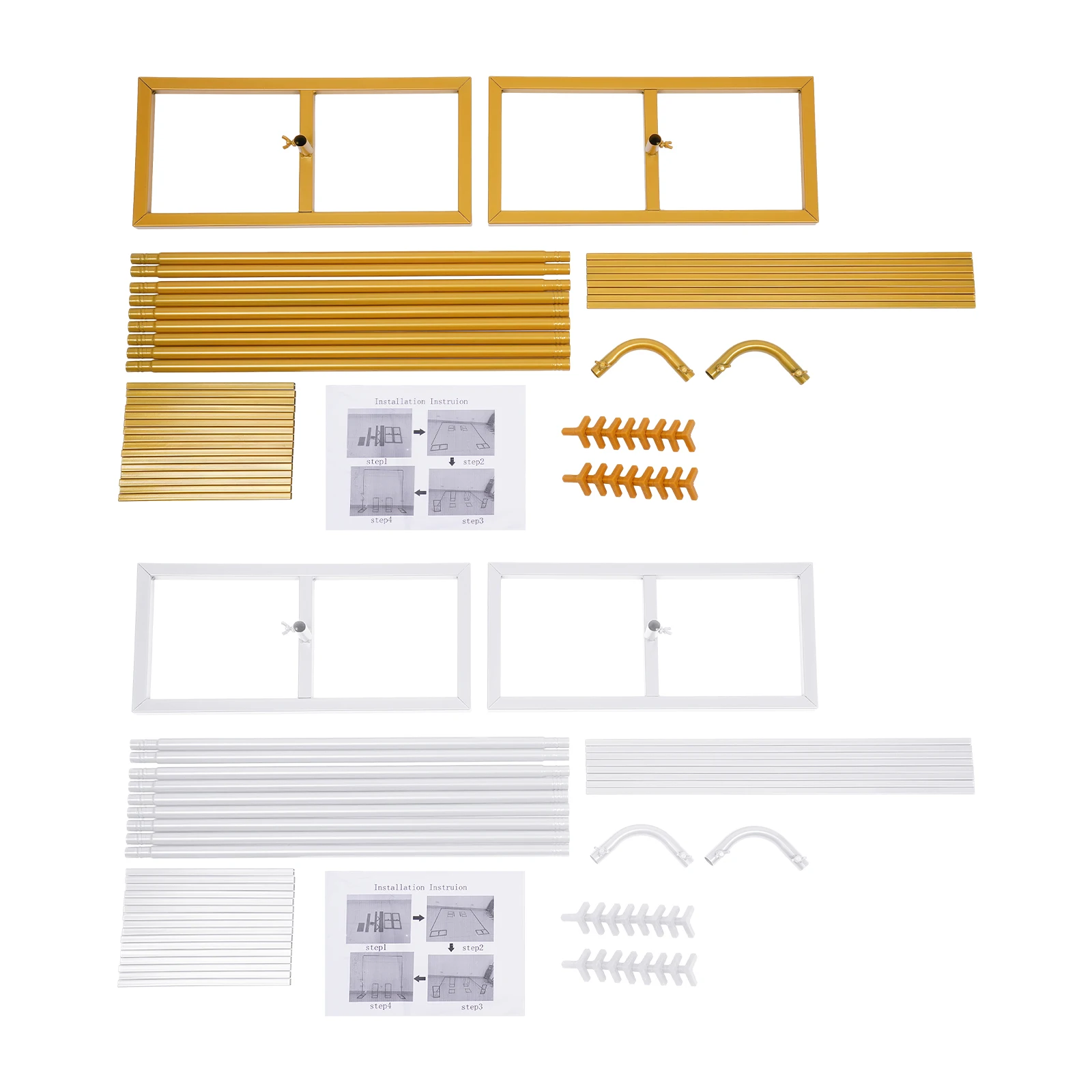 Branco e ouro balão Stand com flor Stands, Metal casamento Stand, casamento Backdrop Stand