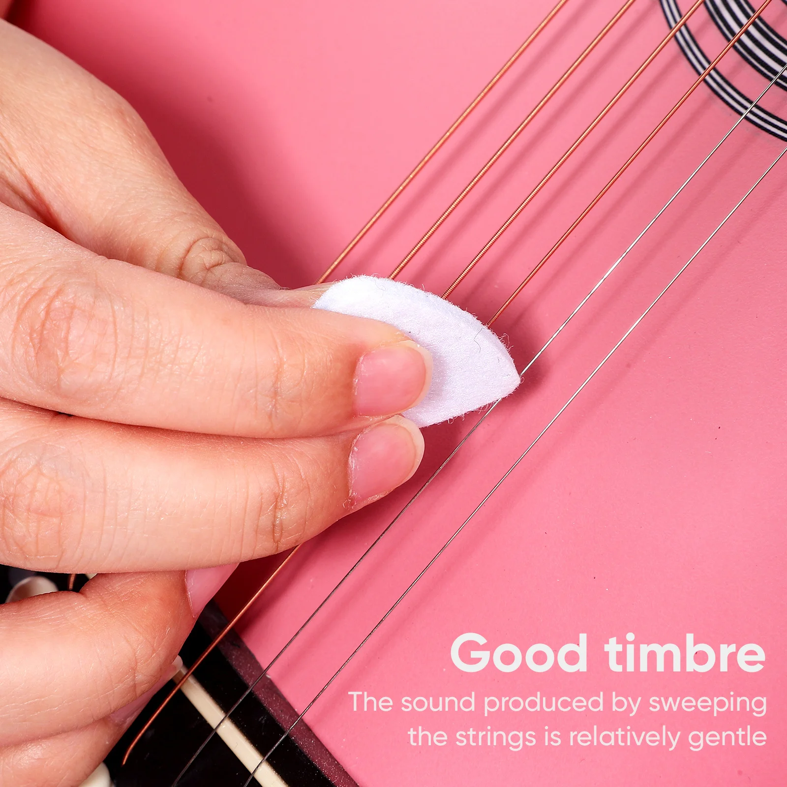 

10Pcs Plectrums for Guitar Felt Picks Ukulele Smooth Non-Slip Soft Material Enhances Strumming Sound Performance