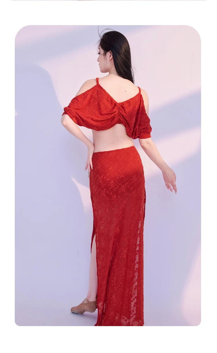 新しいベリーダンスパフォーマンスセット高度な気質練習スーツ女性のオリエンタルダンスプロフェッショナルトレーニング服