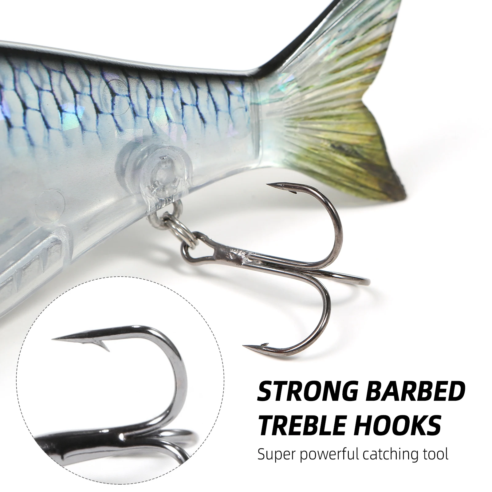 178MM 82G Hard Sinking Glide Bait Trout Seaperch Culter Fishing Lure 3D Eye 5 Colors NO.4 Treble Hook With Soft Tail In Sea Lake