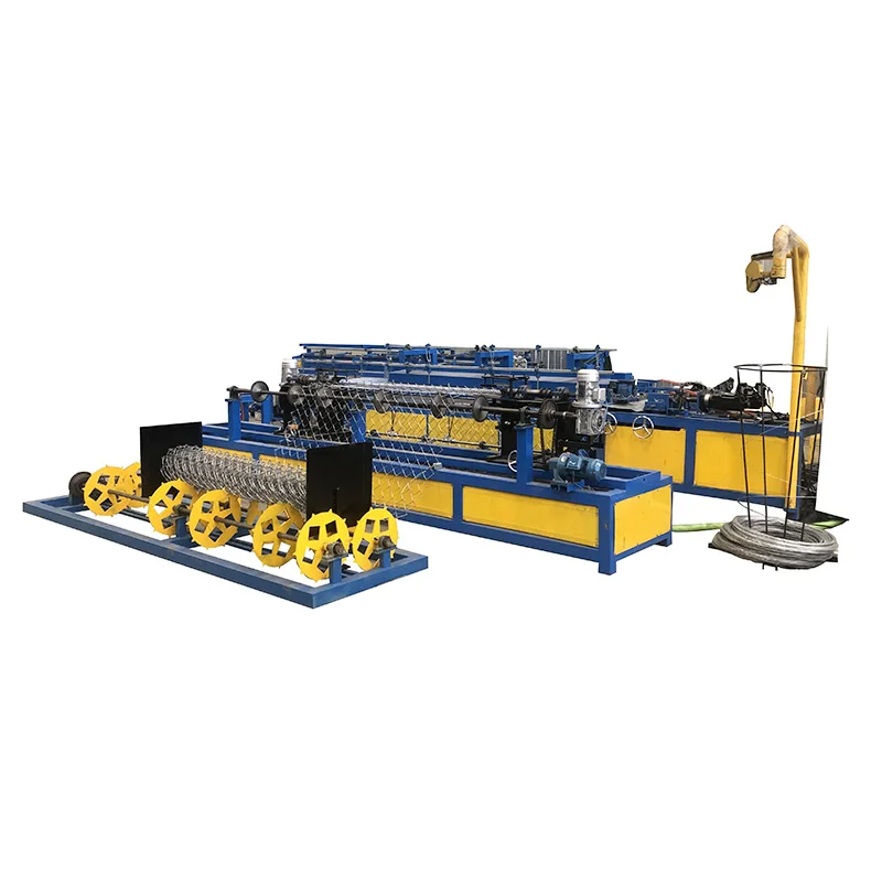 PLC Control Full Automatic Chain Link Net Making Machine Cyclone Wire Mesh Weaving Machine Customized