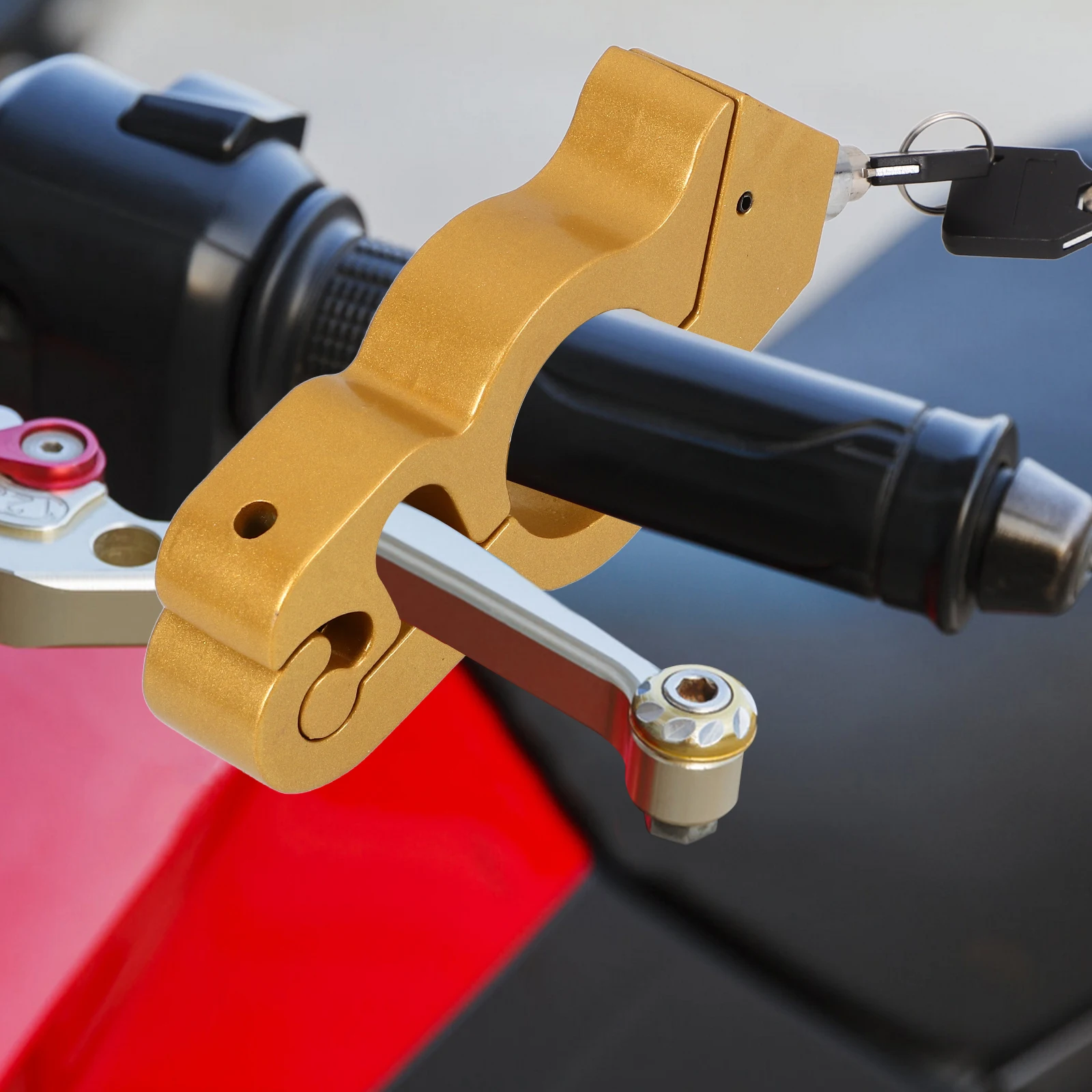 

Motorcycle Handlebar Lock Sturdy Build Brake Lever Lock Motorbike Security Tool Convenient Installation Motorbike Accessory