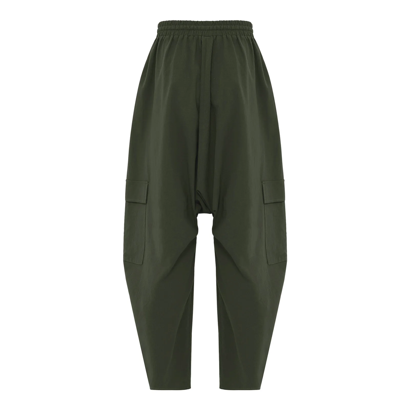 Women Cargo Pants High Waist Wide Leg Multi Pockets Drawstring Waistband Cuff Joggers Loose Fit Casual Trousers Pirate Trousers