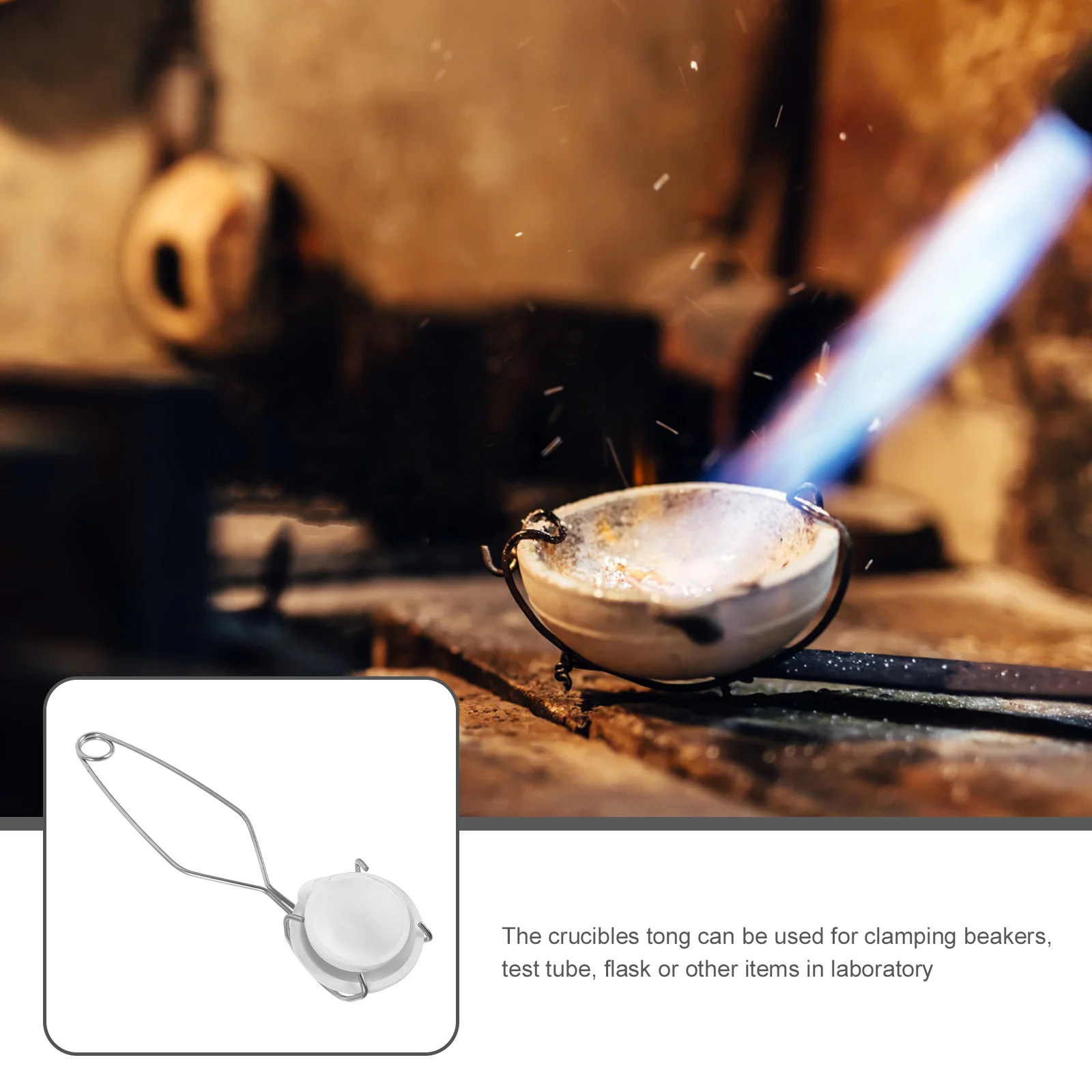 Snap Tools Melting Ceramic Crucible Set Crucibles Dish Refined Gold Handle Metal