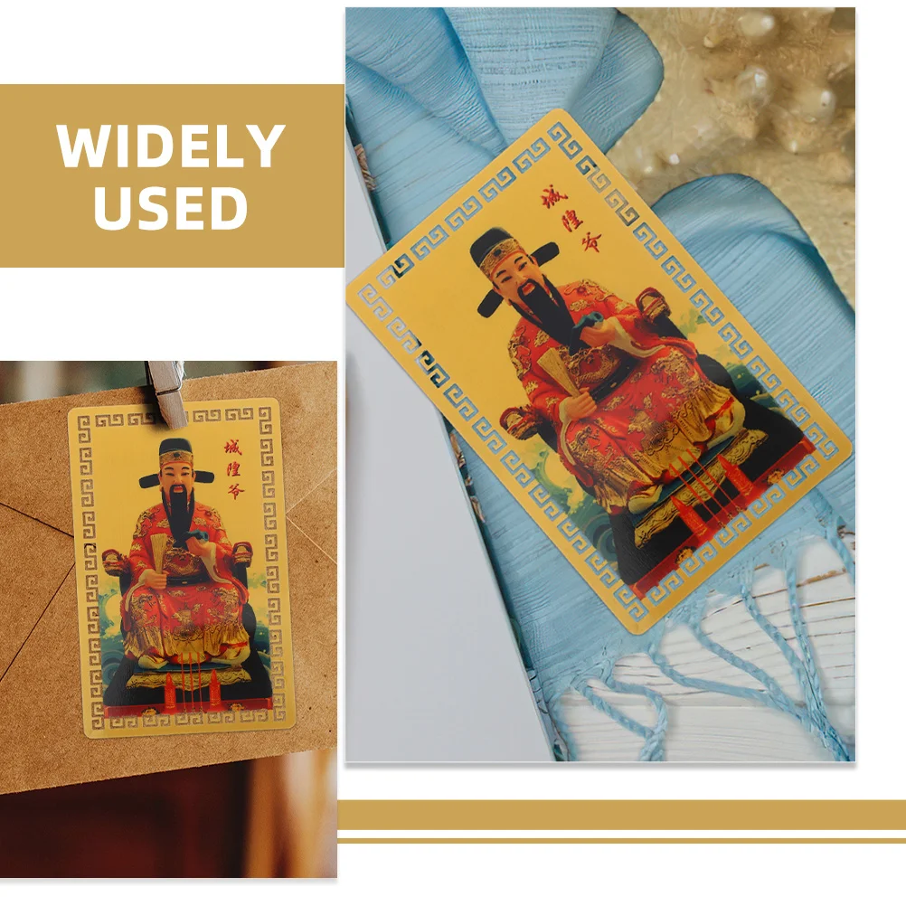 การ์ดเครื่องรางป้องกันภัย 2 ชิ้น การ์ดไทซุยจีนแบบพีวีซี การ์ดฮวงจุ้ย พกพาสะดวก เครื่องรางนำโชคดี การ์ดทั่วไปแบบจีน