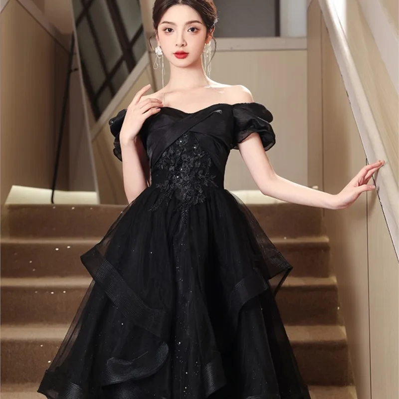 

Black banquet new light luxury small man bar mitzvah dress