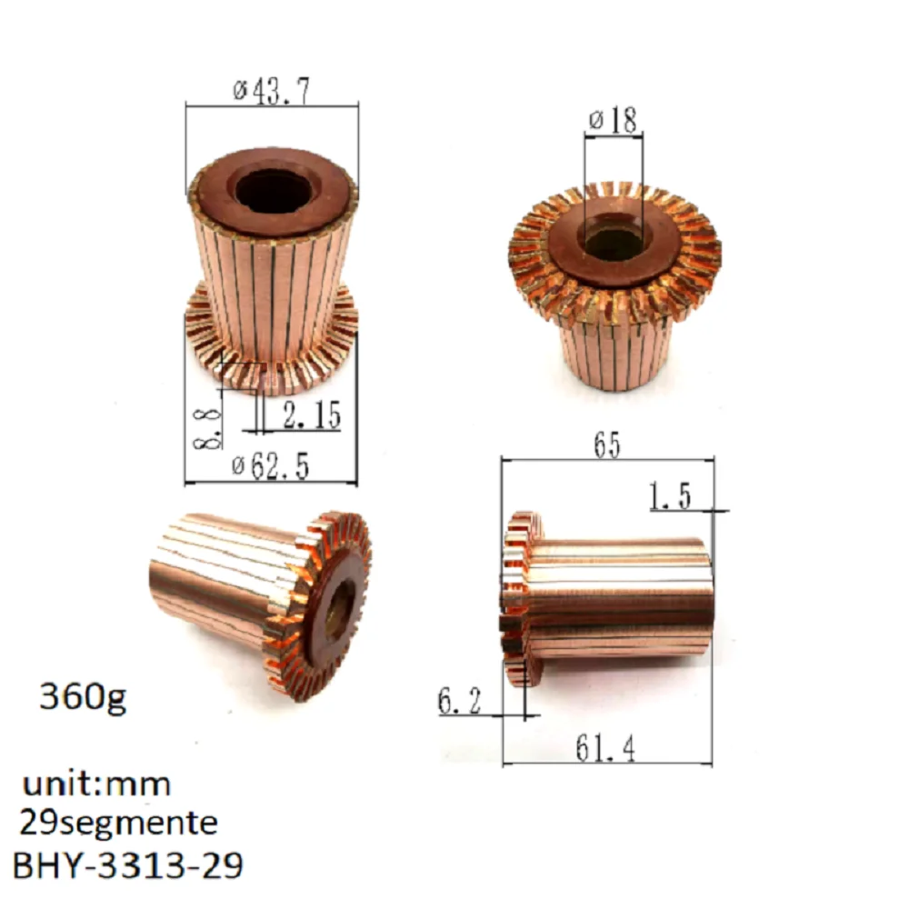 43.7*18*61.4*29p Rectifier Reverser Copper Head Bhy-3313-29