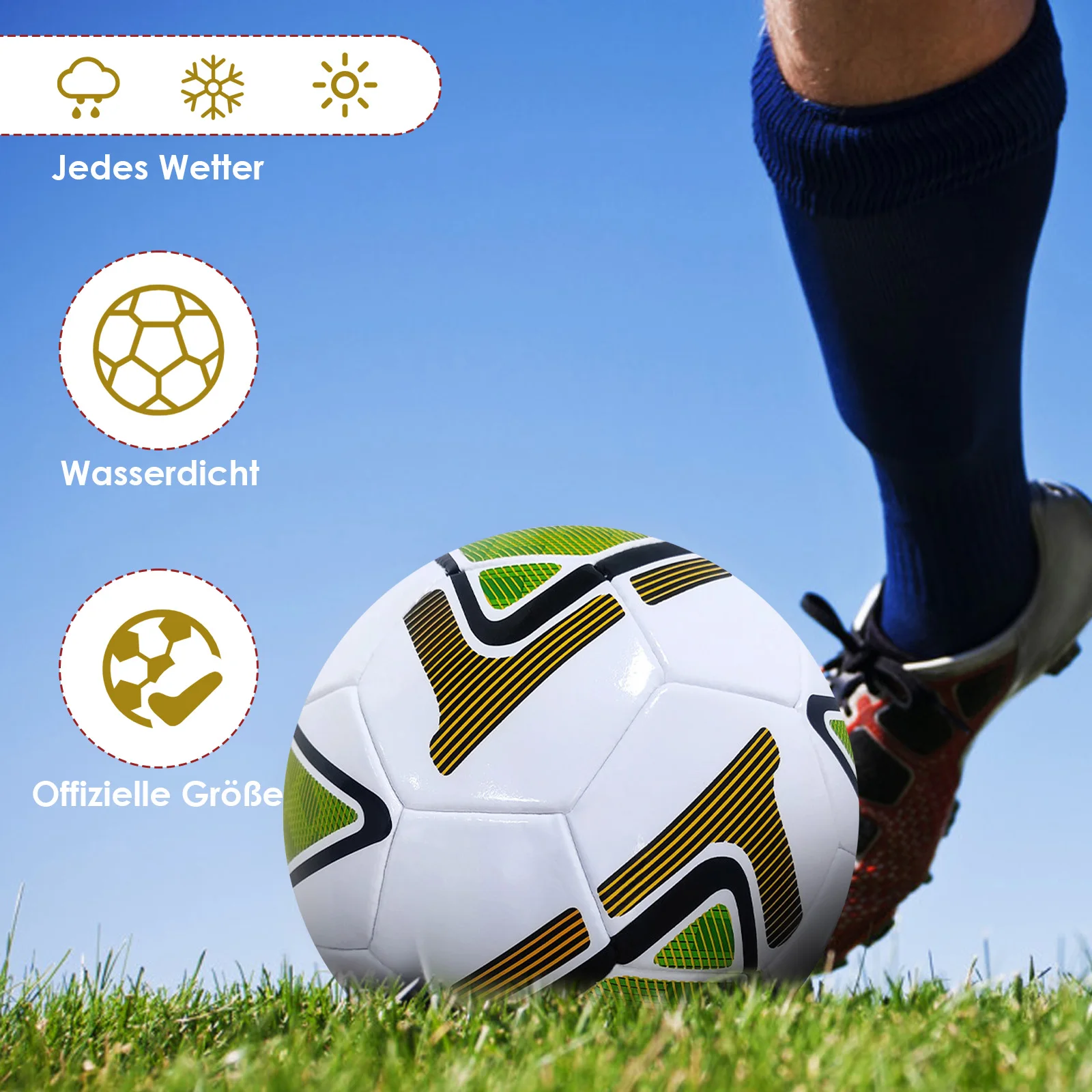 

Size 5 New Soccer Balls Official Machine Stitched Panels Soccer Ball Ballon De Foot Team Training Footy Ball for Children Adults