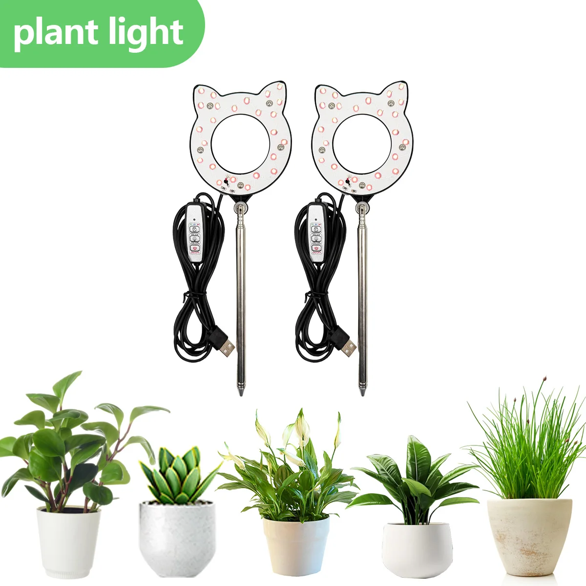 

Plant Grow Lights for Indoor Plants Full Spectrum LED Plant Light Growing Lights with Auto Timer 10 Brightness 4 Lighting modes