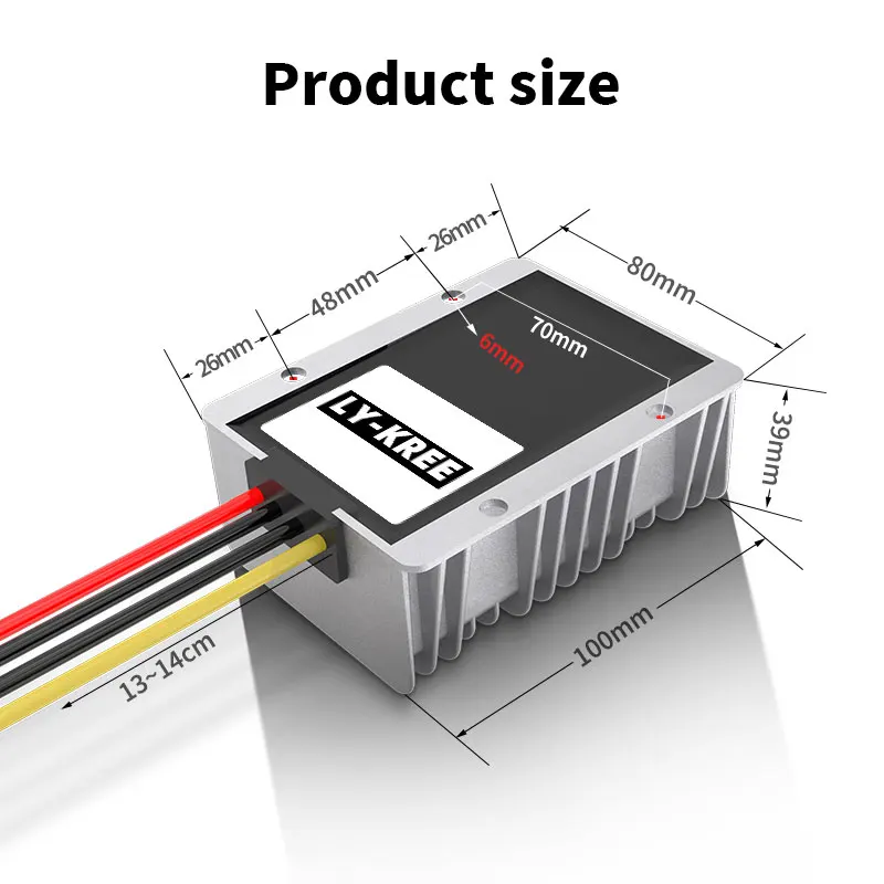 LY-KREE 12V to 24V Converter 12V to 13.8V 15V 19V 20V Boost Modular DC - DC Voltage Regulator 15A 20A 25A