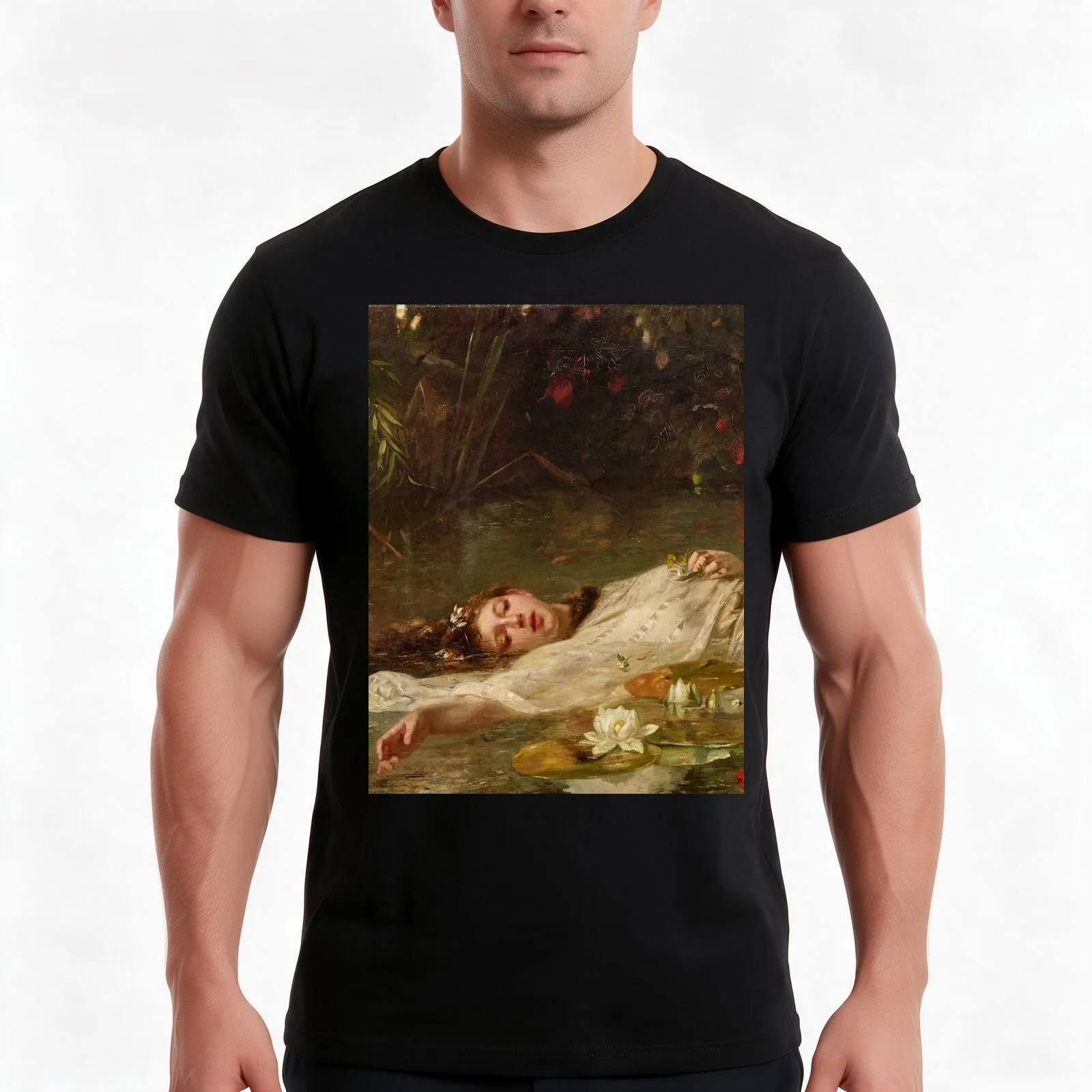 Ophelia Friedrich Wilhelm Theodor Heyser T-Shirt Summer Casual Cotton Tee Oversized Streetwear Tops Vintage Graphic Print